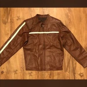 Brown leather jacket seba-shop.com